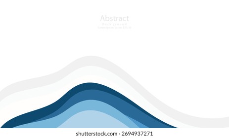 Blue abstract wave background, smooth flowing gradient design. Modern Trendy design in Vector Illustration