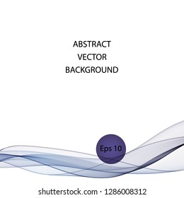 blue abstract wave. banner ad template