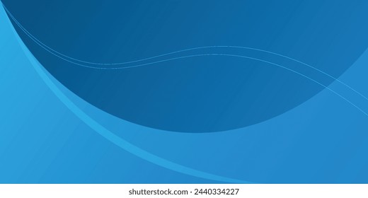 Blue abstract wave decoration background. Simple and modern element design. Gradient color and lines graphic template.eps10