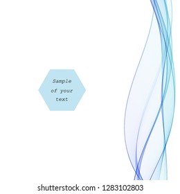 blue abstract wave. decoration element