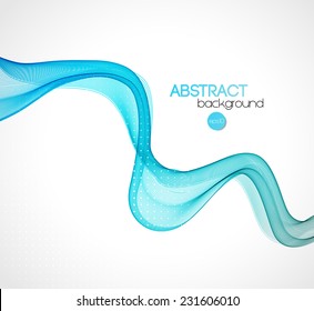 Blue abstract wave design element