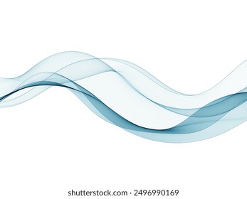 Blue abstract wave as a design element. Presentation template. Banner for advertising.