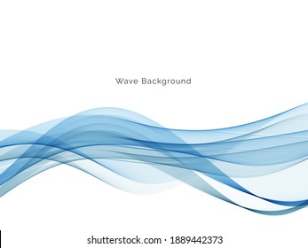 Blue abstract wave design pattern background