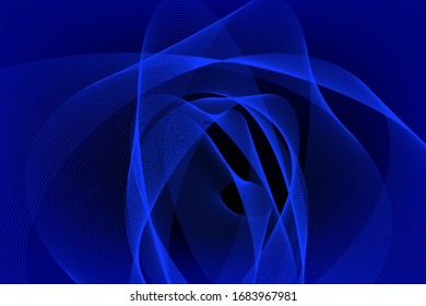 Blue abstract wave effect , cover for presentation or business card