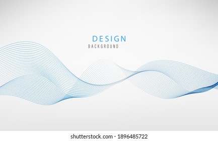 
Blue abstract wave flow from dots Abstract background with dynamic wave Big data