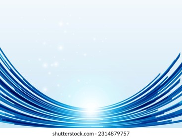 blue abstract wave line background