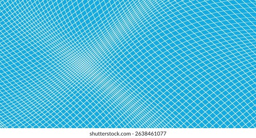 blue abstract wave lines background for banner and cover. wavy net lines on blue background