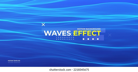 Blue abstract wave. Magic line design. Flow curve motion element. Neon gradient wavy illiustration.