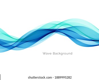 Blue abstract wave modern design background
