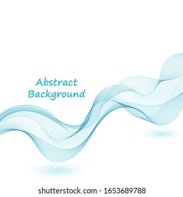 blue abstract wave. presentation template. decor for shell brochures, flyers, postcards. layout for an advertising banner