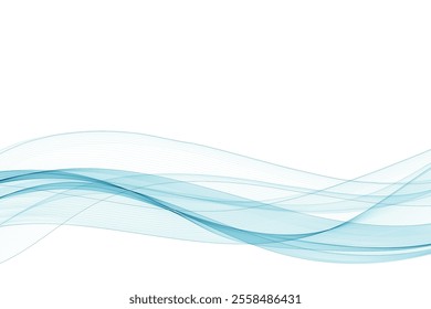 Blue abstract wave. Presentation template. layout for advertising. Eps 10