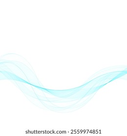 Blue abstract wave. Presentation template. Eps 10