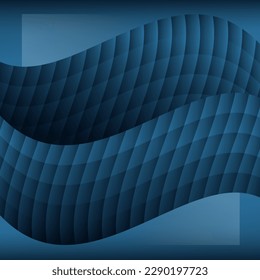 Blue abstract wave in realistic style. Polygonal background. Rectangular textured design. Colorful vector illustration.