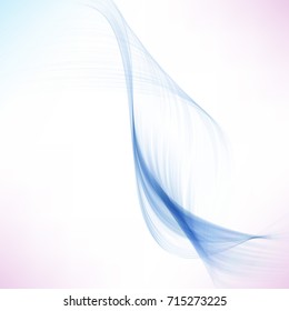 Blue abstract wave smoke.Abstract waves background