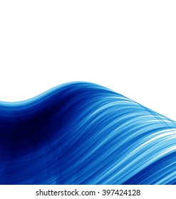 Blue abstract wave techno background frame space for text - vector