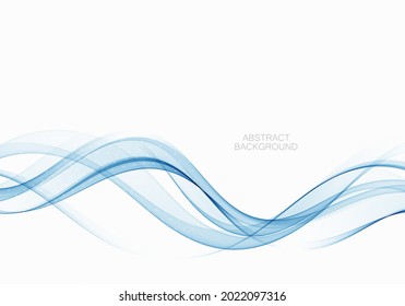 Blue abstract wave. Abstract vector background wave