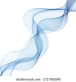 blue abstract wave. vector curved lines