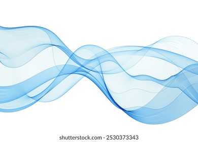 Onda abstracta azul. Curvas de Vector.