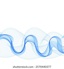 Blue abstract wave. Vector stylish background. Design element. Eps 10