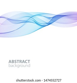 Blue abstract waves background, waved lines for brochure, website, flyer design. Transparent lines