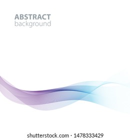 Blue abstract waves background, waved lines for brochure, website, flyer design. Transparent lines