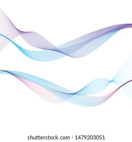 Blue abstract waves background, waved lines for brochure, website, flyer design. Transparent lines