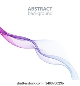 Blue abstract waves background, waved lines for brochure, website, flyer design. Transparent lines