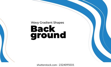 Blue abstract waves background, Wavy shapes