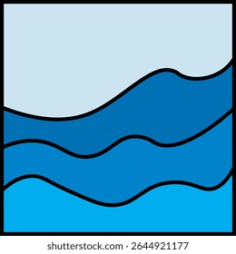 blue abstract waves design vector illustration