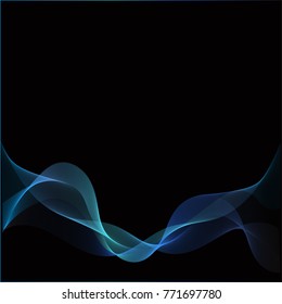 Blue abstract waves effect for business presentation