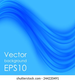 Blue abstract wavy background