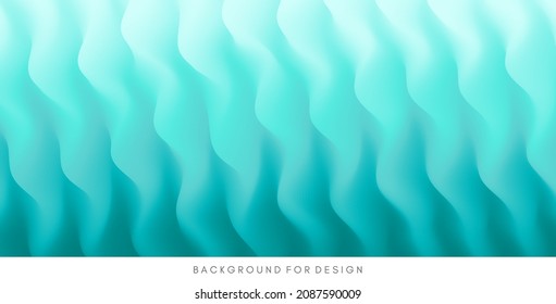 Blue abstract wavy background for banner, flyer and poster. Dynamic effect. Vector illustration. Cover design template. Can be used for advertising, marketing or presentation.