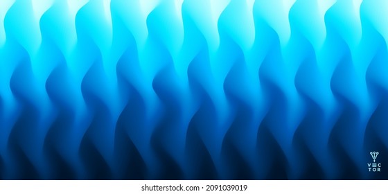Fondo ondulado azul abstracto para banner, volante y afiche. Efecto dinámico. Ilustración vectorial. Plantilla de diseño de portada. Se puede usar para publicidad, marketing o presentación.