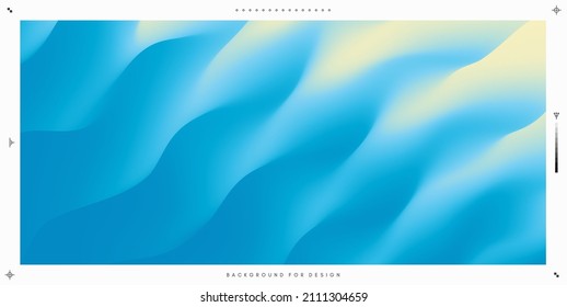 Blue abstract wavy background for banner, flyer and poster. Dynamic effect. Vector illustration. Cover design template. Can be used for advertising, marketing or presentation.