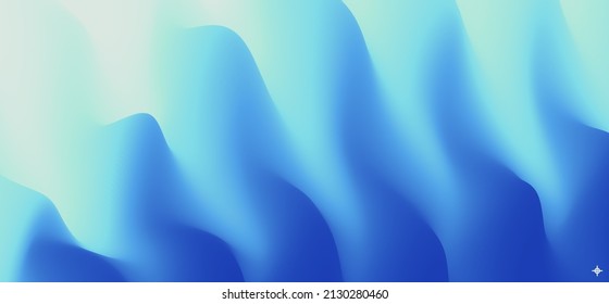 Blue abstract wavy background for banner, flyer and poster. Dynamic effect. Vector illustration. Cover design template. Can be used for advertising, marketing or presentation.