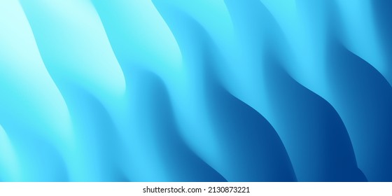 Blue abstract wavy background for banner, flyer and poster. Dynamic effect. Vector illustration. Cover design template. Can be used for advertising, marketing or presentation.