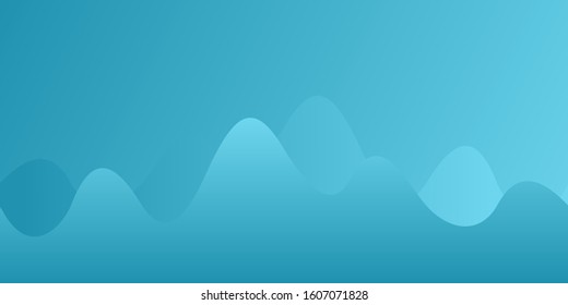 Blue Abstract Wavy Gradient Background. Landing Page