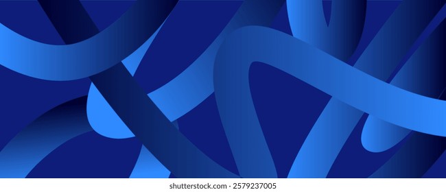 Blue abstract wavy gradient background. Green trendy flow neon wallpaper, graffiti, squiggle. Fluid backdrop, liquid, motion graphic. Blue gradient vector.