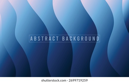 Design de vetor de fundo de gradiente ondulado abstrato azul
