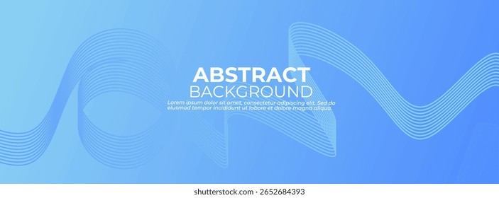 Fondo de degradado de líneas onduladas Abstractas azules