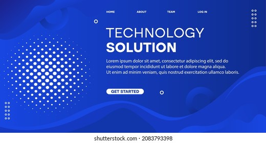 Plantilla de diseño Web de resumen azul