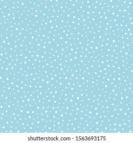 Blue abstract winter background with snow. Seamless pattern. Vector illustration