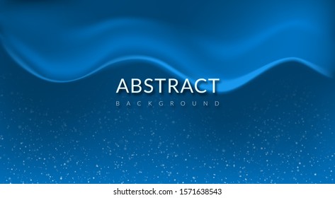 Blue abstract winter Christmas background. Vector illustration.