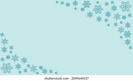 Blue Abstract Winter Snowflake Fondo Con Sombras Vectoras Patrón Creativo. Navidad, invierno, concepto de año nuevo