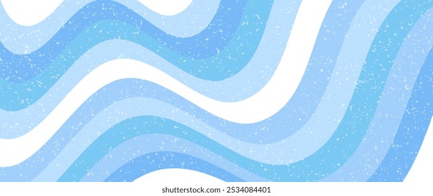 Fundo ondulado de inverno abstrato azul para convite, folheto, banner e cartaz. Ilustração de vetor de Natal com neve. Fundo nevado com ondas e padrão de redemoinho. Queda de neve. Nevasca. Feriado.