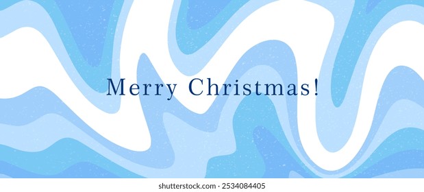 Fundo ondulado de inverno abstrato azul para convite, folheto, banner e cartaz. Ilustração de vetor de Natal com neve. Fundo nevado com ondas e padrão de redemoinho. Queda de neve. Nevasca. Feriado.