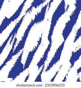 Blue Abstract zebra textured pattern design for fashion textiles, graphic and backgrounds