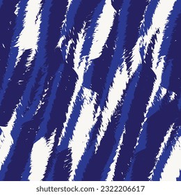 Blue Abstract zebra textured pattern design for fashion textiles, graphic and backgrounds