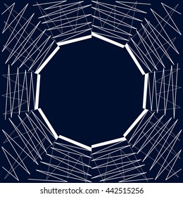 Blue abstracted frame, illustration