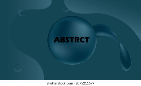 Blue abstraction. 3d image of figures. Vector image with abstract shapes.